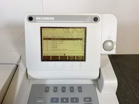 Picture of the monitor screen for Beckman DU-530 Spectrophotometer UV/VIS