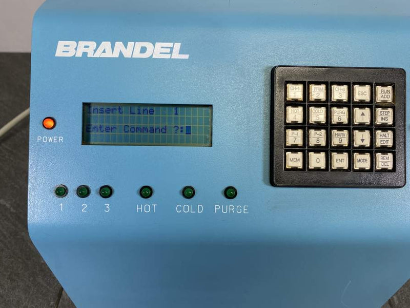 Picture of the screen for Brandel Cell Harvester CH-055 Control Module 