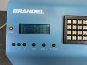 Picture of the front screen for Brandel Cell Harvester CH-055 Control Module that shows unit is powering up