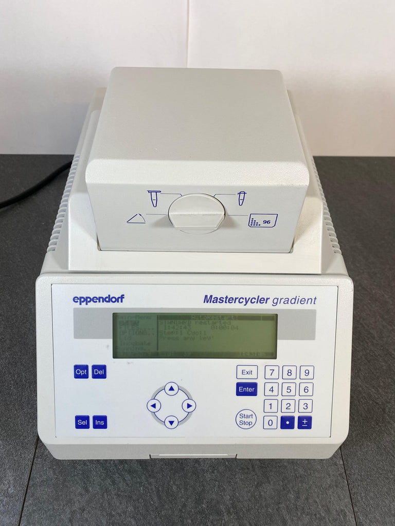 Picture of the Eppendorf Mastercycler Gradient PCR Thermal Cycler w/96 Well Block  with Powers on!