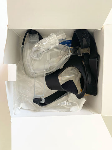 Picture of the Fisher & Paykel FlexiFit 431 Full Face Mask inside a box