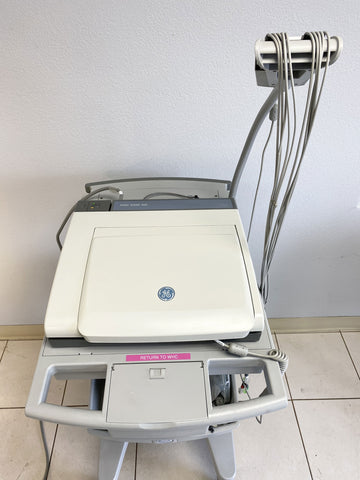 Front picture for GE Mac 5500HD EKG Machine with Rolling Cart