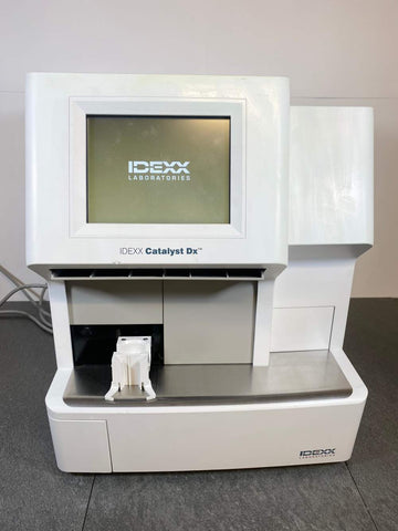 Front picture of IDEXX Catalyst DX Blood Chemistry Analyzer Machine with a bottom drawer open