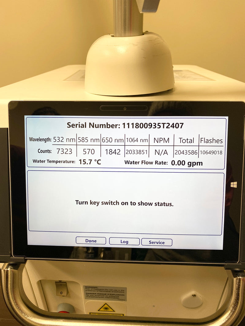 Picture of the screen for Lumenis PiQo4 Laser Tattoo Removal