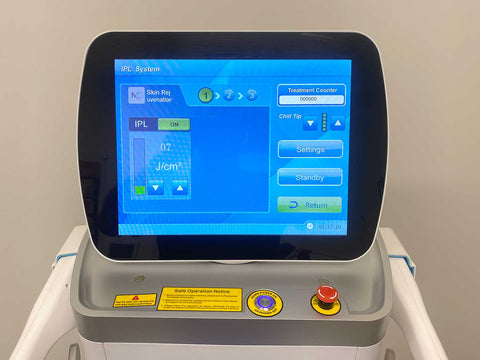 Picture of the screen for MediLight IPL Professional Laser Hair Removal Machine