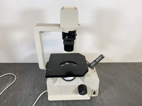 Side picture of the Nikon TMS Inverted Phase Contrast Microscope w/ 3 Objectives 