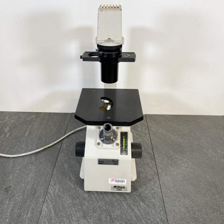 Front Picture of the Nikon TMS Inverted Phase Contrast Microscope w/ 3 Objectives 