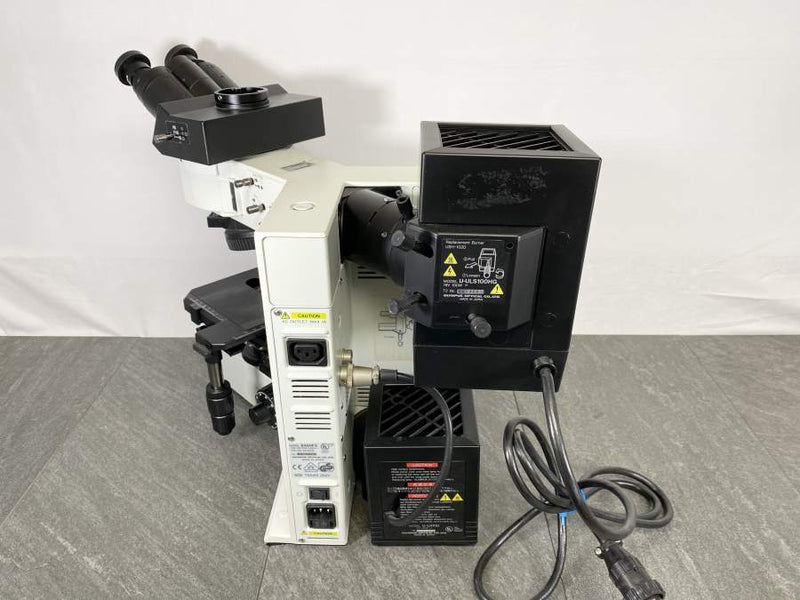 Back picture for Olympus BX60 F5 Microscope w Mercury Lamp U-ULS100 HG and U-LH100