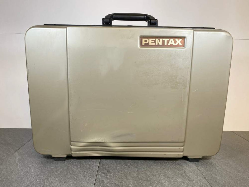 Picture of the case for Pentax EB-1970TK Therapeutic Bronchoscope Endoscopy Endoscope that shows a dent on the bottom of the case