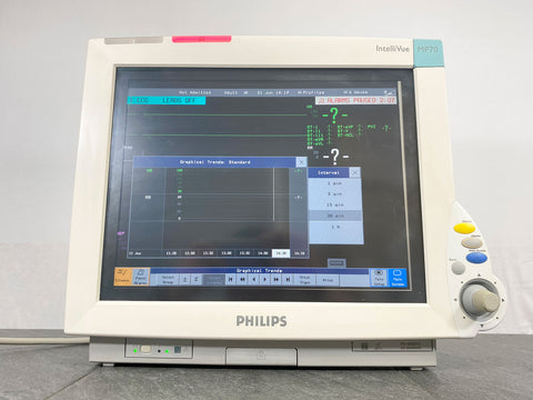 Front picture of the Philips IntelliVue MP70 Anesthesia Patient Monitor with M3001A Module