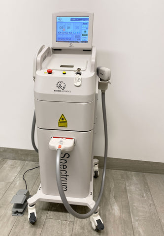 Front picture for Rohrer Spectrum Laser Hair Removal Machine with power on