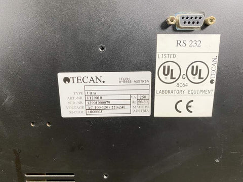 Picture of  the label for Tecan Ultra Multifunctional Microplate Reader 