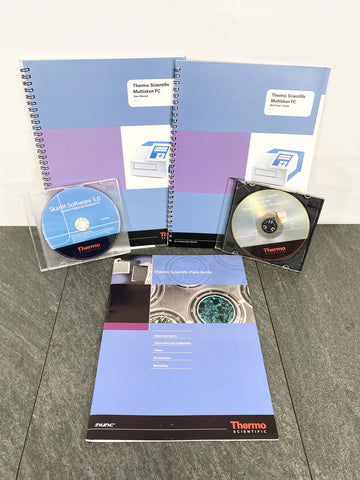 Picture of the manual and CDs for Thermo Fisher Scientific Multiskan FC Microplate Photometer