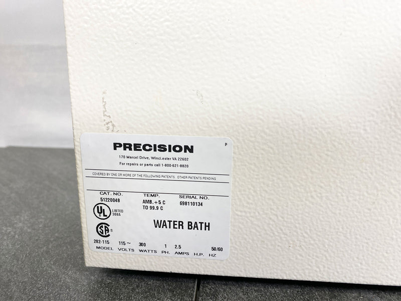 Thermo Precision Scientific 282-115 1.5Gal Heated Water Bath