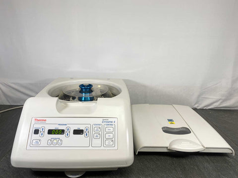 Front picture for Thermo Scientific Cytospin 4 Centrifuge and Rotor with a top lid on the side