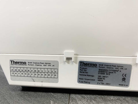 Picture of the label for Thermo Scientific Cytospin 4 Centrifuge and Rotor