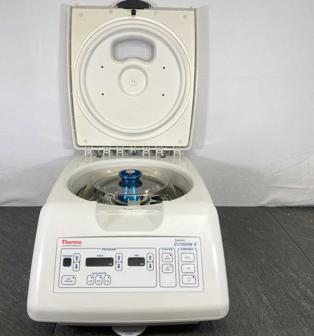 Front picture for Thermo Scientific Cytospin 4 Centrifuge and Rotor with a top lid open 