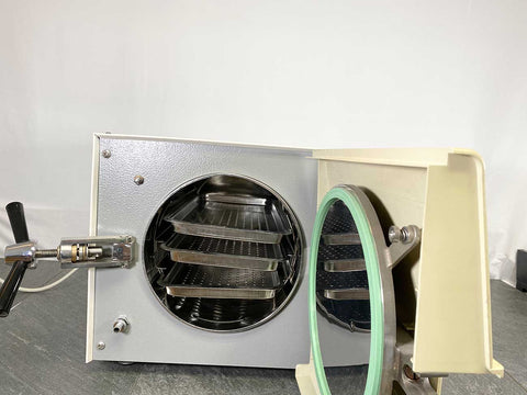 Picture of the 3 trays inside a Tuttnauer 2340M Autoclave Sterilizer 