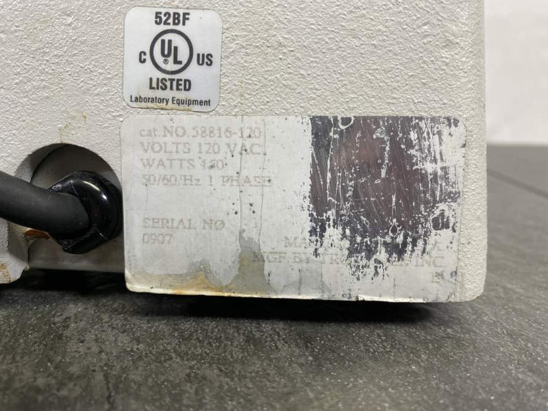 Picture of the label for VWR Mini Vortexer 58816-120 Model 945200 VM-3000